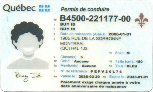 Canada Quebec ID