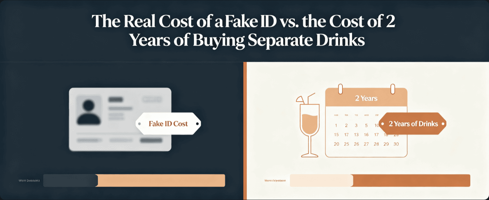 The Real Cost of a Fake ID vs. the Cost of 2 Years of Buying Separate Drinks