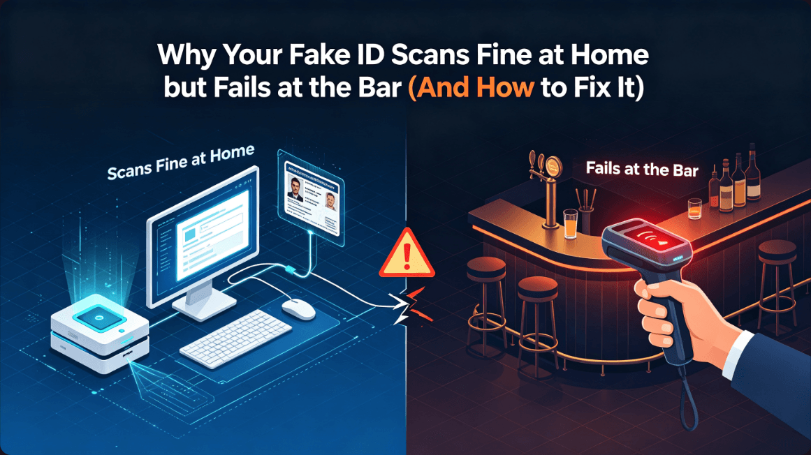 Why Your Fake ID Scans Fine at Home but Fails at the Bar (And How to Fix It)