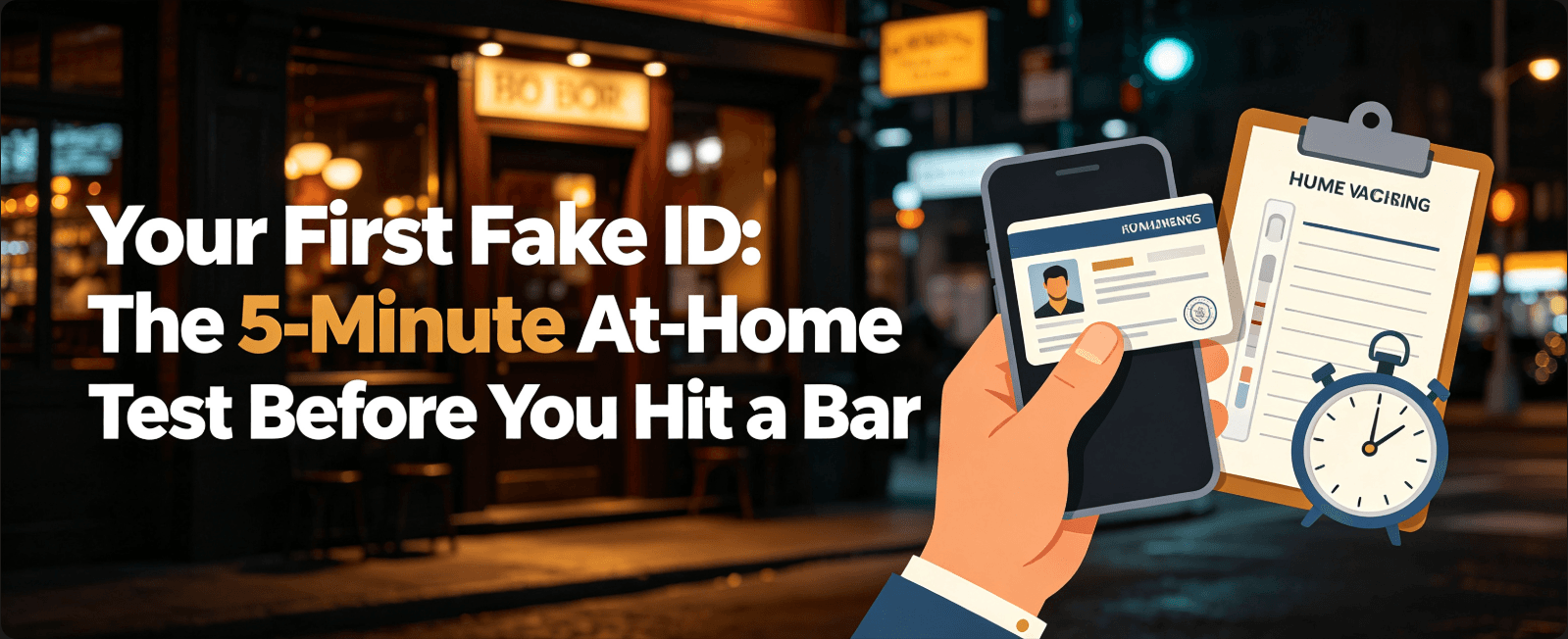 Your First Fake ID: The 5-Minute At-Home Test Before You Hit a Bar