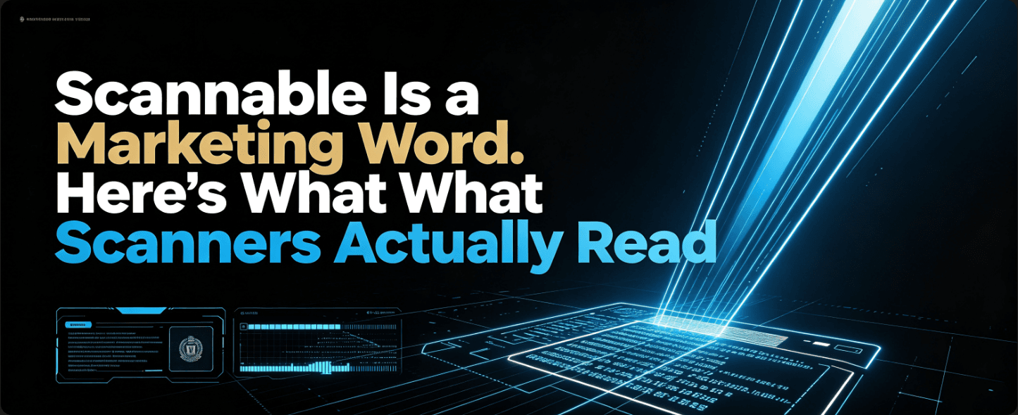 "Scannable" Is a Marketing Word. Here's What Scanners Actually Read
